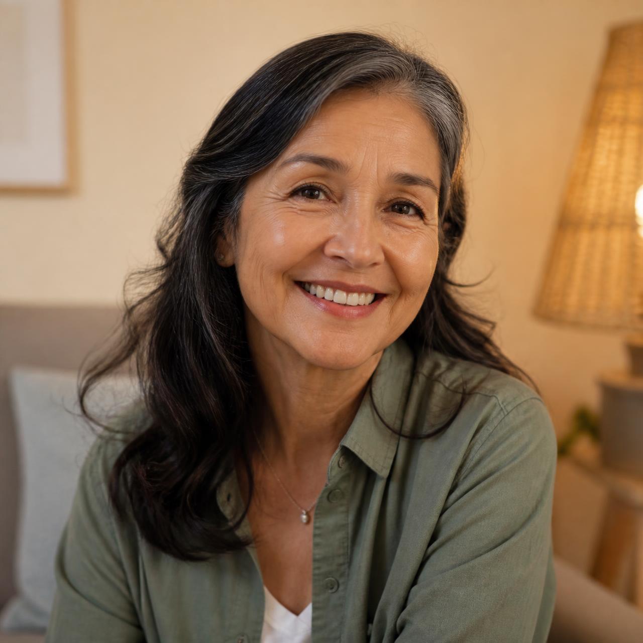 Primary care patient smiling, supported by an ongoing Vitala care plan